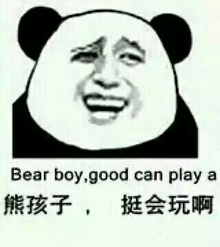 bear boy ,good can play a熊孩子挺会玩的