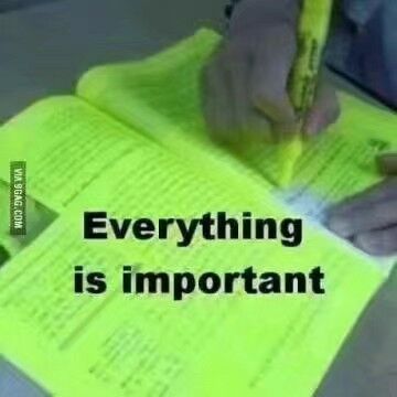 Everything is importang