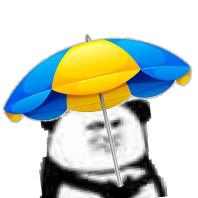 撑伞熊猫